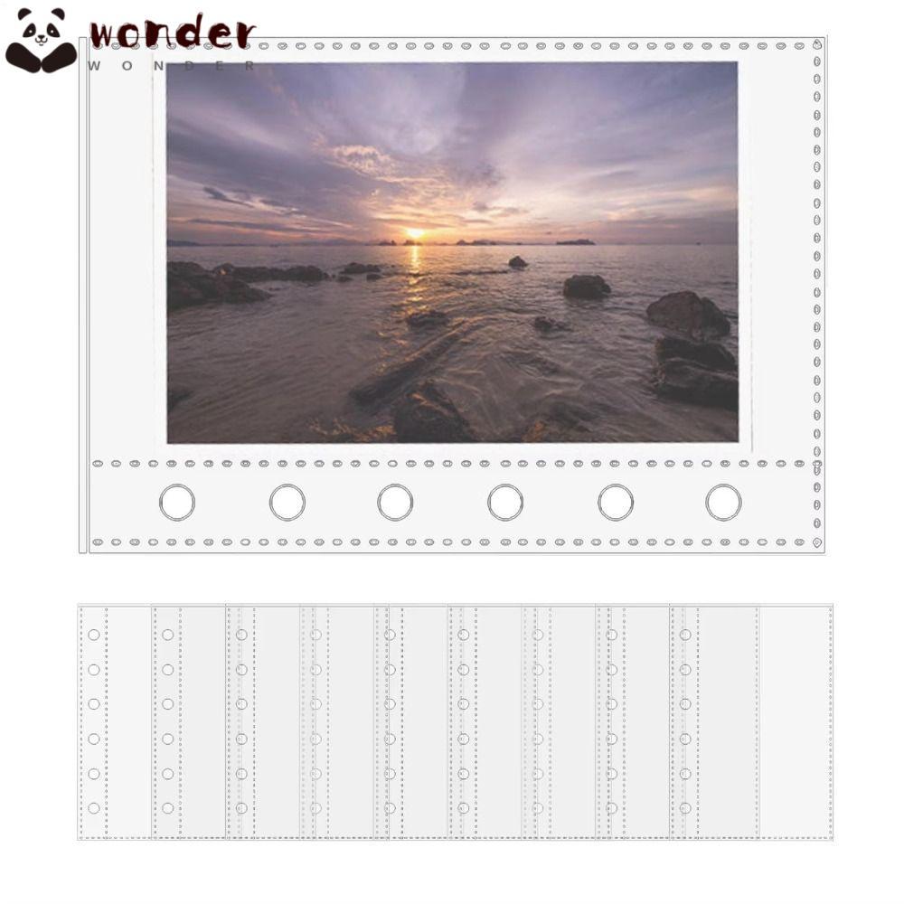 WONDER ปลอกป้องกันการ์ด, 6 แหวน A7 Binder หน้า, A7 Binders A7 หน้าด้านใน Card Binder