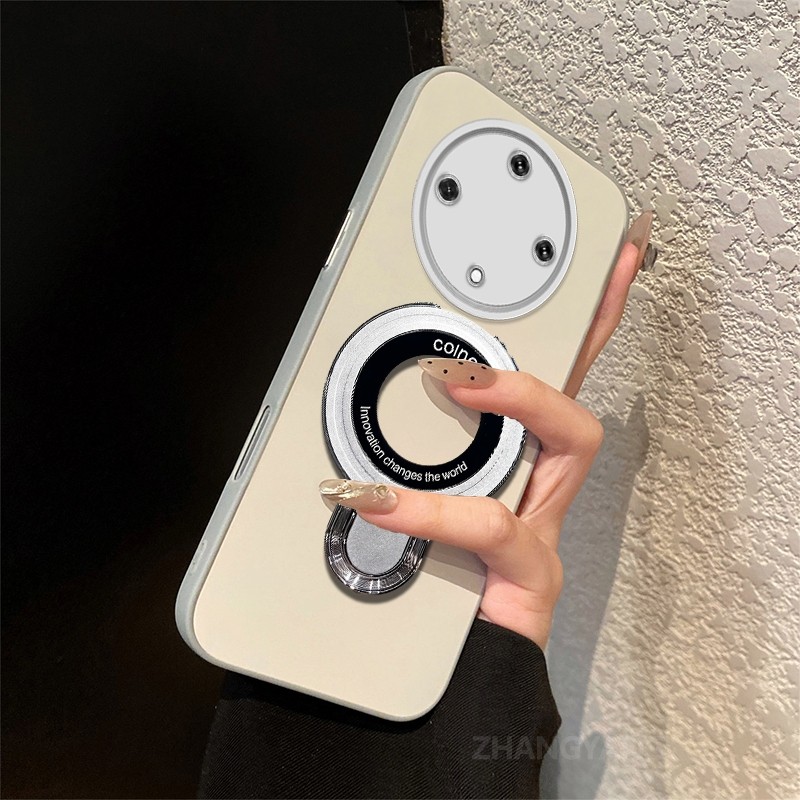 ZXCL สําหรับ Honor X9b X9a X9D X9C เคสโทรศัพท์ High-End เลนส์รวมทุกอย่าง U-Shaped Bracket Gold Textu