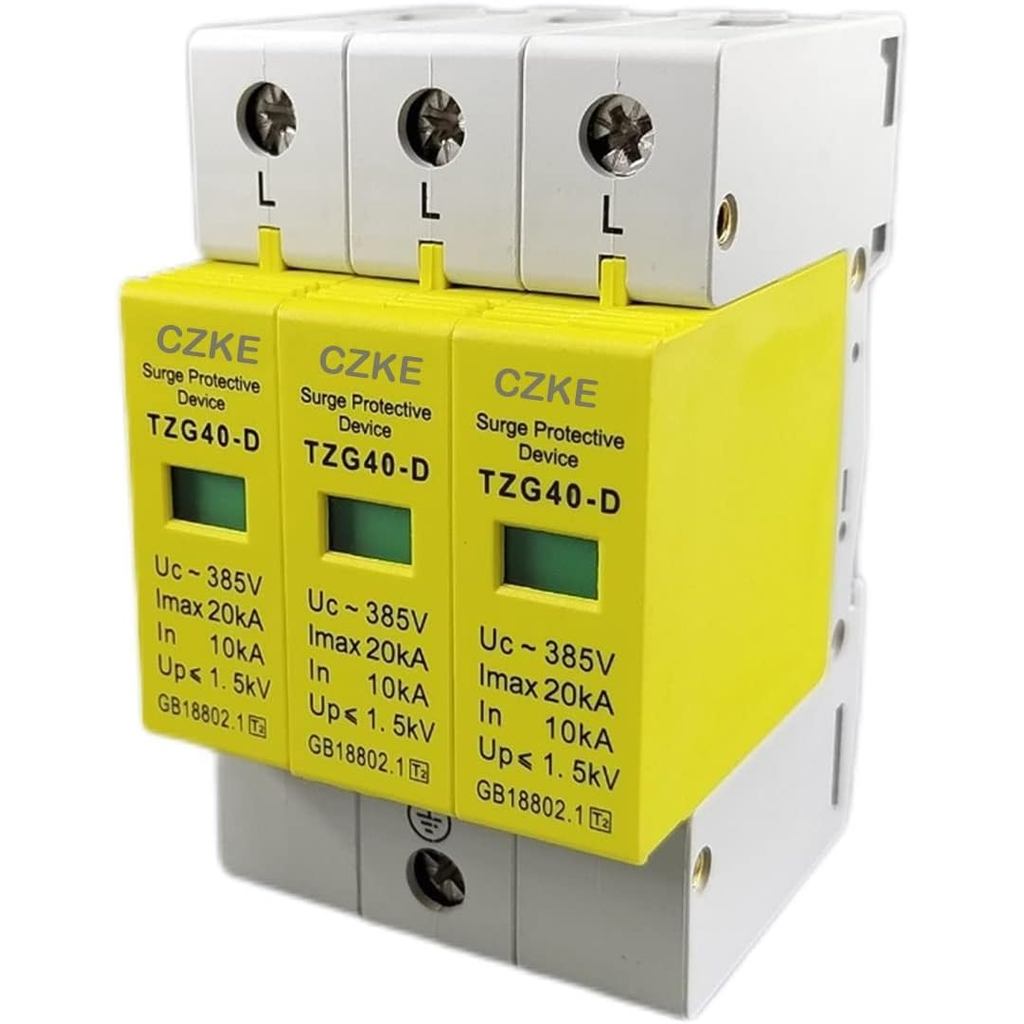 AC SPD 3P 10KA 20KA 385VAC House Surge Protector ป้องกันแรงดันไฟฟ้าต่ํา Arrester อุปกรณ์