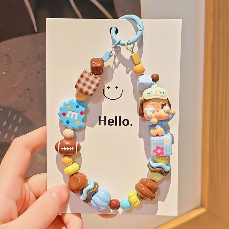 ร้องไห้ ที่รัก ลูกปัด ห่วงโซ่โทรศัพท์มือถือ โดปามีน ลูกปัด ทําเอง เชือกเส้นเล็ก ห่วงโซ่โทรศัพท์มือถือ พวงกุญแจจี้