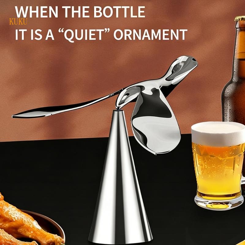 KU* Home Party Essential Balancing ที่เปิดขวด Creative Bird ออกแบบเบียร์หมวกเปิดเรียบเปิดที่สมบูรณ์แ