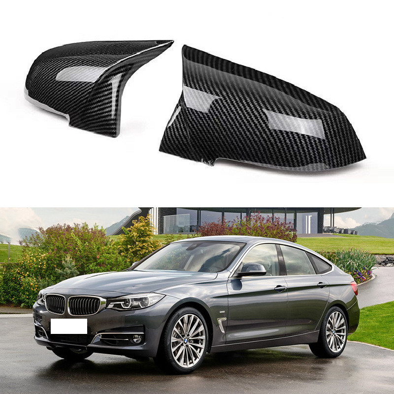 เหมาะสําหรับ 13-20 BMW/3 Series Gran Turismo 3GT F34 Horn Reversing Mirror Cover กระจกมองหลังมะเขือเ