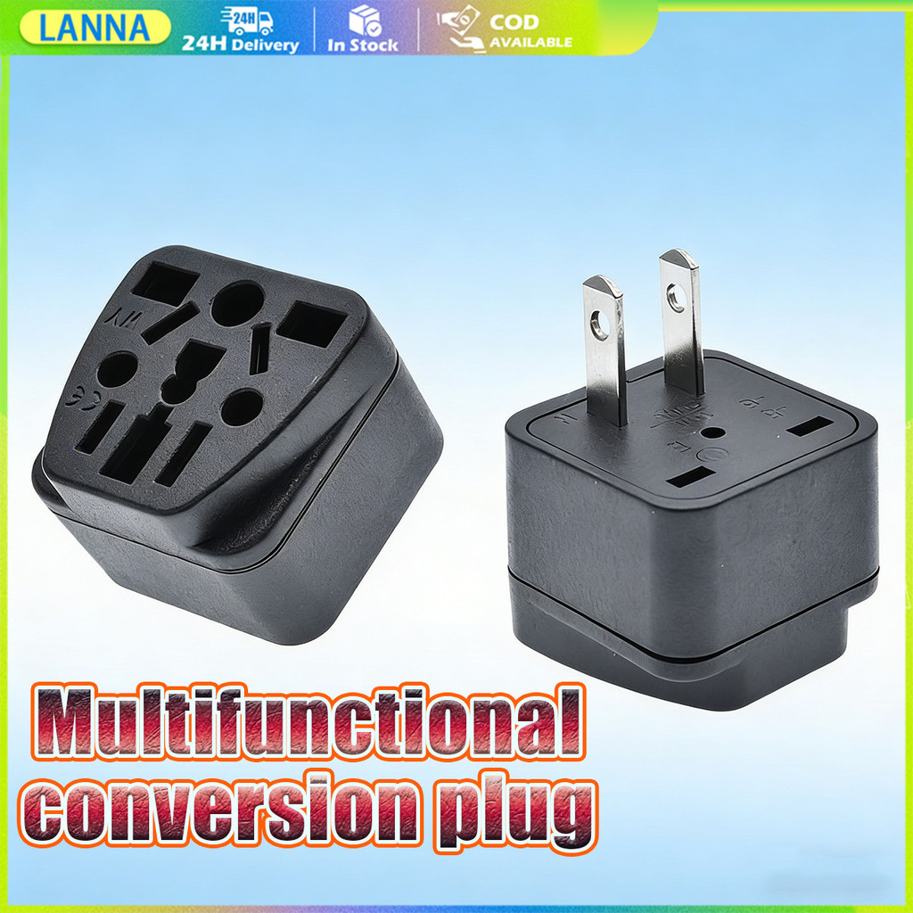 ร้านอยู่ที่ไทย 10A 250V อแดปเตอร์ ปลั๊กแปลง สำหรับType A แบบพกพา ประหยัดพื้นที่ ใช้ได้ในหลายประเทศ  อเนกประสงค์
