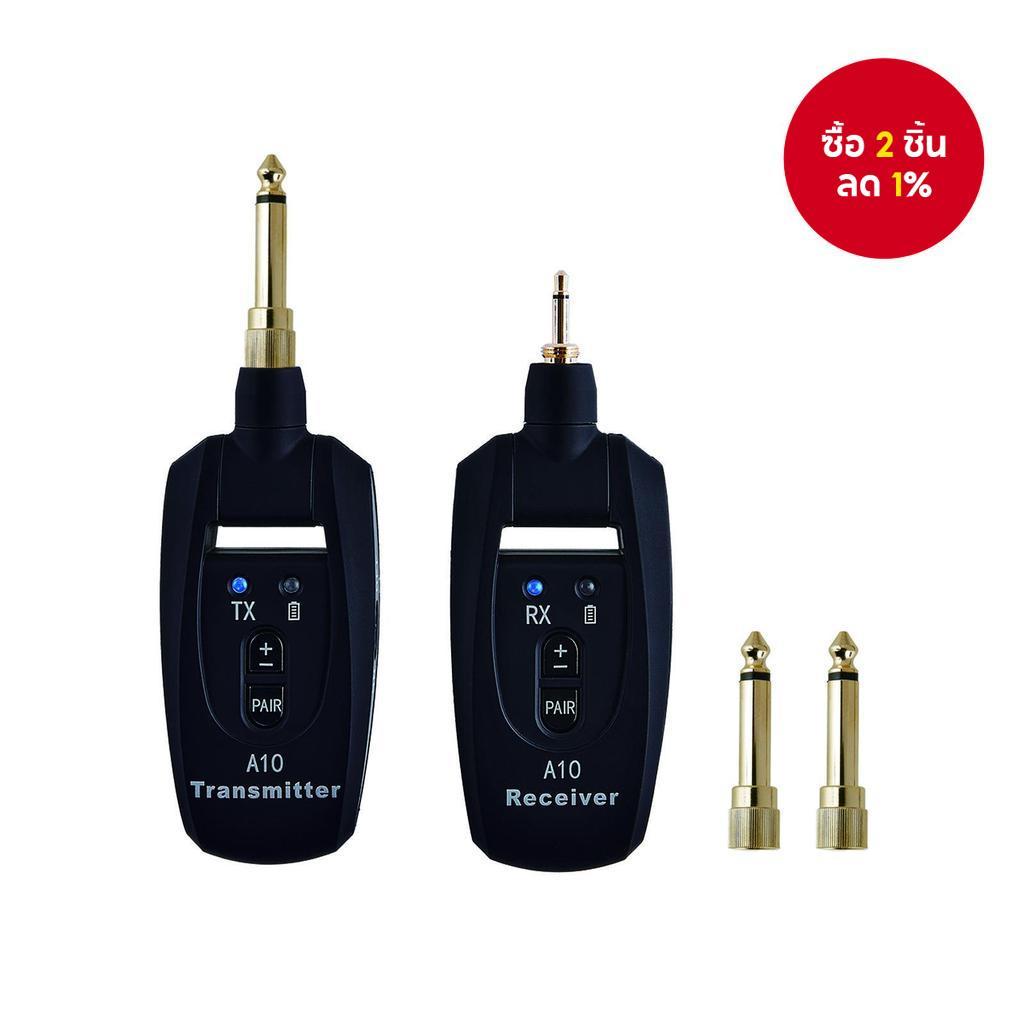ระบบไมค์ไร้สาย เครื่องรับส่งสัญญาณ UHF พร้อมปลั๊ก 2 in 1/สําหรับเครื่องดนตรีเบสไฟฟ้า