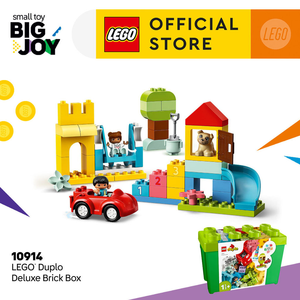 LEGO DUPLO 10914 Classic Deluxe Brick Box (85pcs.), Building Blocks, Kids Toy