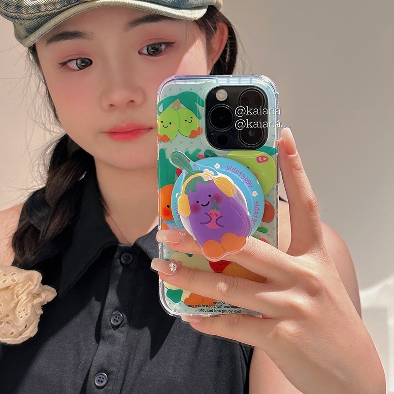 เคส vivo v40 5g เคส vivo v50 5g วงเล็บแม่เหล็กมะเขือยาวสนุกเหมาะสําหรับ oppo realme12/V50/GTneo6/5pr