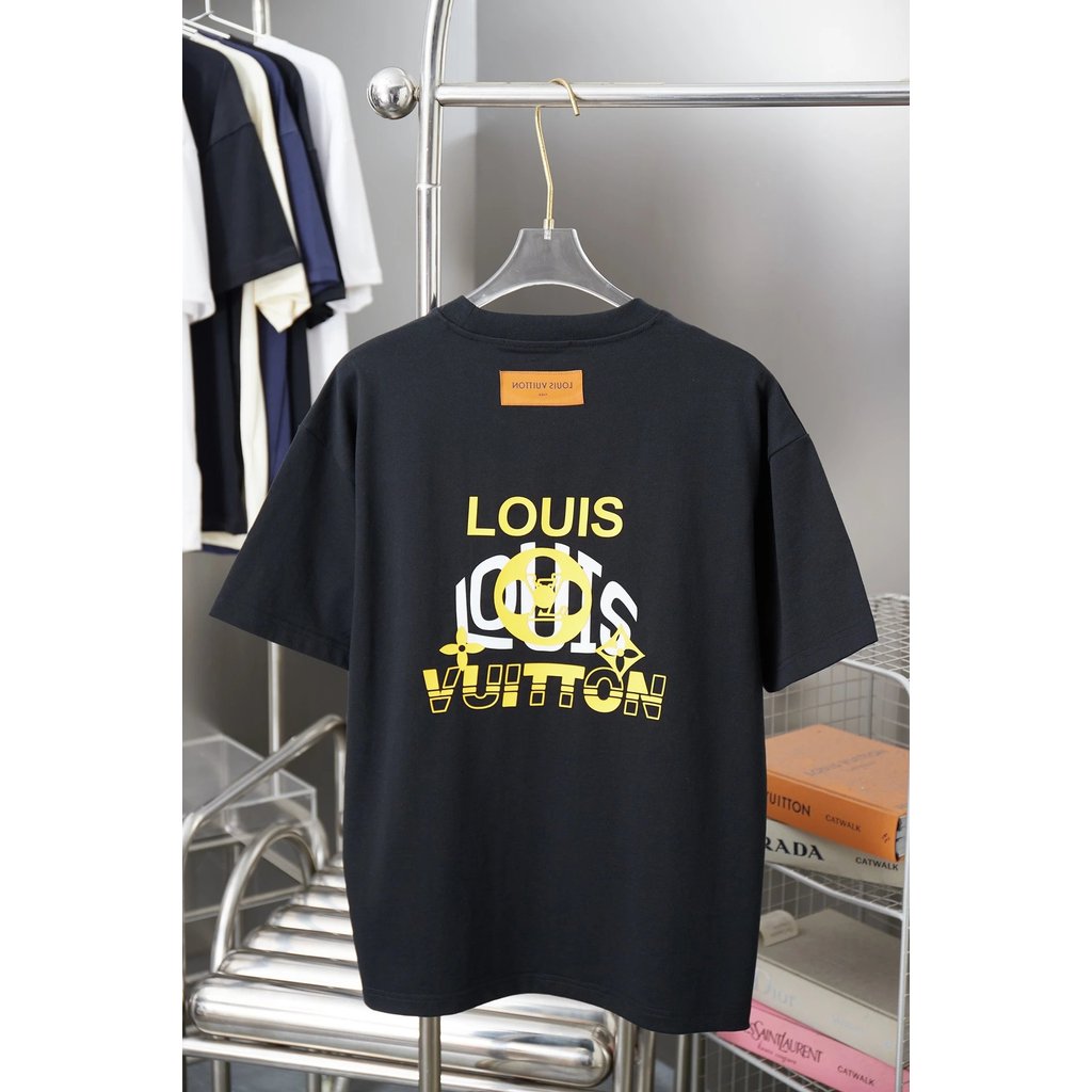 รุ่นยอดนิยม V Flocking เย็บตัวอักษร Four-Leaf Clover พิมพ์โลโก้ Casual สบายทุกวัน Commuter All-Match