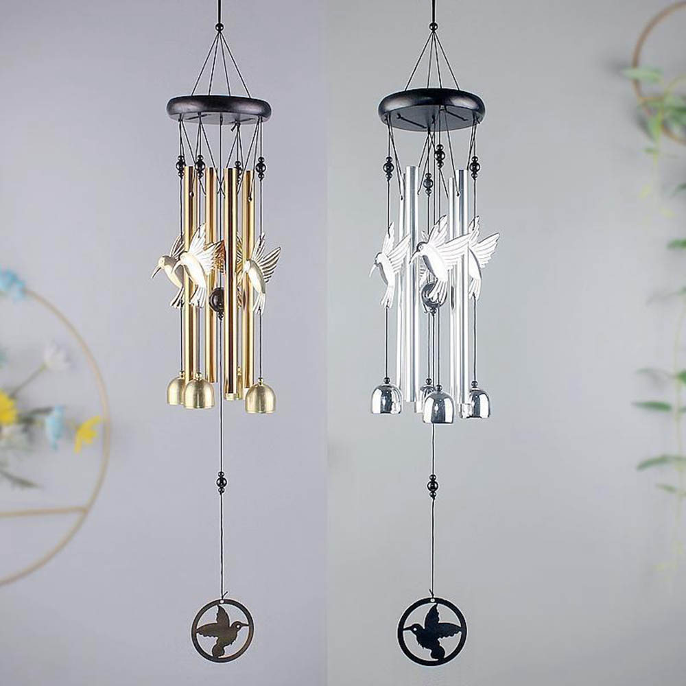 กระดิ่งโมบาย ยันต์ 8 ทิศ กระดิ่งลม หยินหยาง แบบแท่งโลหะ 5 หลอด กระดิ่งมงคล เรียกทรัพย์ เสริมฮวงจุ้ย Wind Chimes