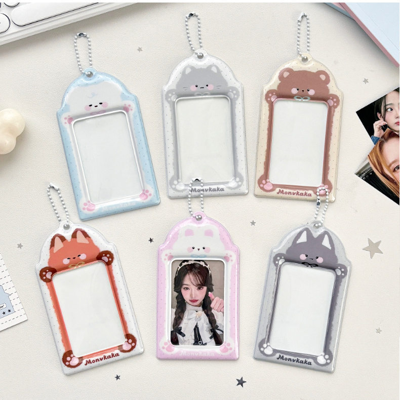 Original สัตว์ Polka Dot 10 10 ซม.ผู้ถือบัตร pvc ผู้ถือบัตร Star Chasing Photocard สุ่มการ์ดเก็บการ์ดกระเป๋าผู้ถือบัตรกรณีป้องกัน