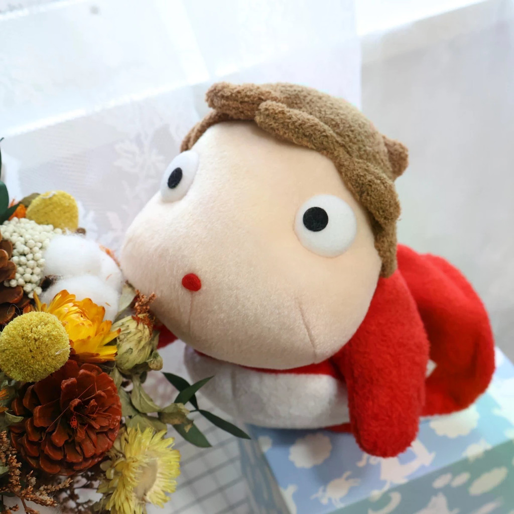 สั่งซื้อญี่ปุ่น Hayao Miyazaki Ponyo ตุ๊กตาผ้ากํามะหยี่น่ารัก ตุ๊กตาหุ่นมือ