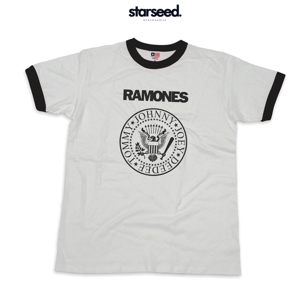 เสื้อยืด RAMONES / RINGER เสื้อยืดคอตตอน 90-150cm