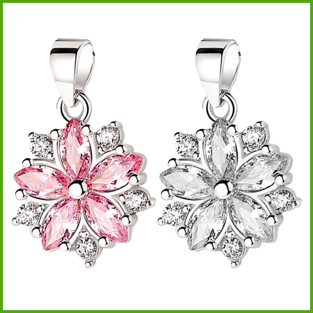 สร้อยคอ Zirconia แฟชั่นคริสตัล Zirconia สร้อยคอจี้ 925 เงินสเตอร์ลิงสร้อยคอชุบทองสําหรับผู้หญิง huiz