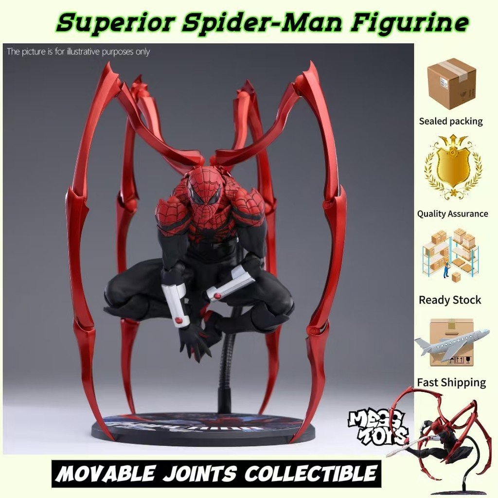 Superior Spider-Man MESS ของเล่น Parker ข้อต่อที่สามารถเคลื่อนย้ายตุ๊กตาสะสม Mainan ตกแต่งของขวัญสํา