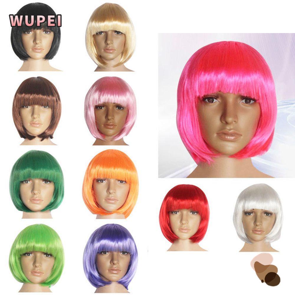 WUPEI ใยสังเคราะห์ Straight Party Short Halloween