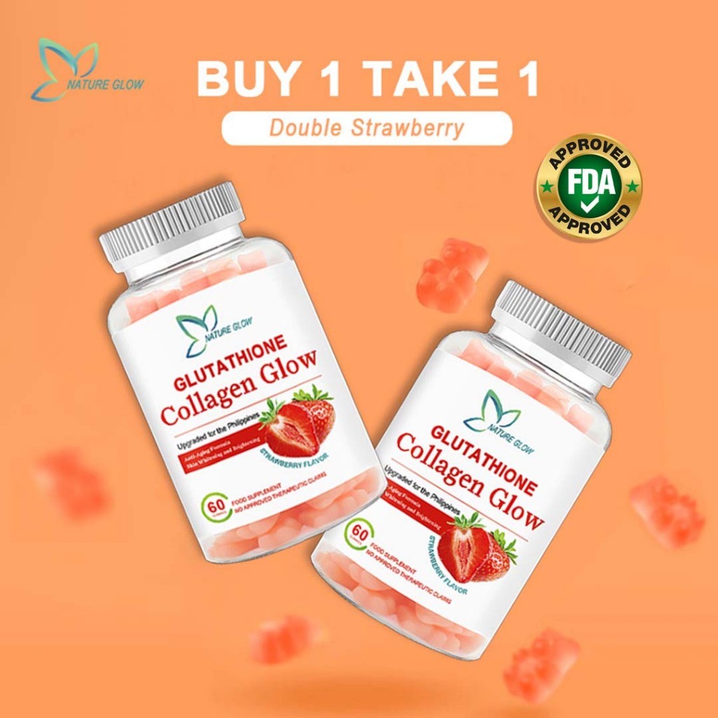 NATURE GLOW Glutathione Collagen Glow Gummies Original Anti-Aging Skin Collagen Gummies