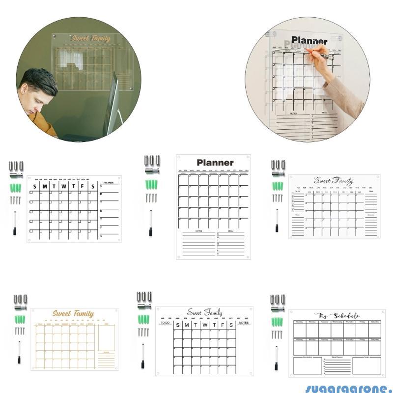 Acrylic Whiteboard Calendar Monthly Weekly Planner  Board for Wall