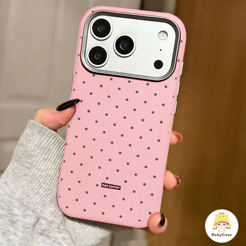 น่ารัก เคสไอโฟน17 เหมาะสำหรับ IPhone 15 17 13 16 12 14 11 Pro Max XR X XS Max 7 8 16 Plus เคสโทรศัพท์ลายจุดสไตล์มินิมอล - รูปที่ 6