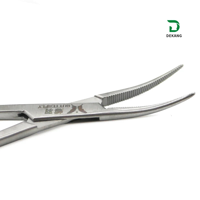 Double Eyelid Hemostatic Forceps ข้อศอกตรงฟันสแตนเลส 12.5 ซม.ยุง Hemostatic Forceps Vascular Forceps