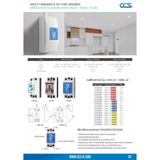 ⭐สินค้าขายดี | เบรกเกอร์ตัดไฟอัตโนมัติ CCS Safety Breaker รุ่น CM6-32 (รับประกัน 5 ปี)