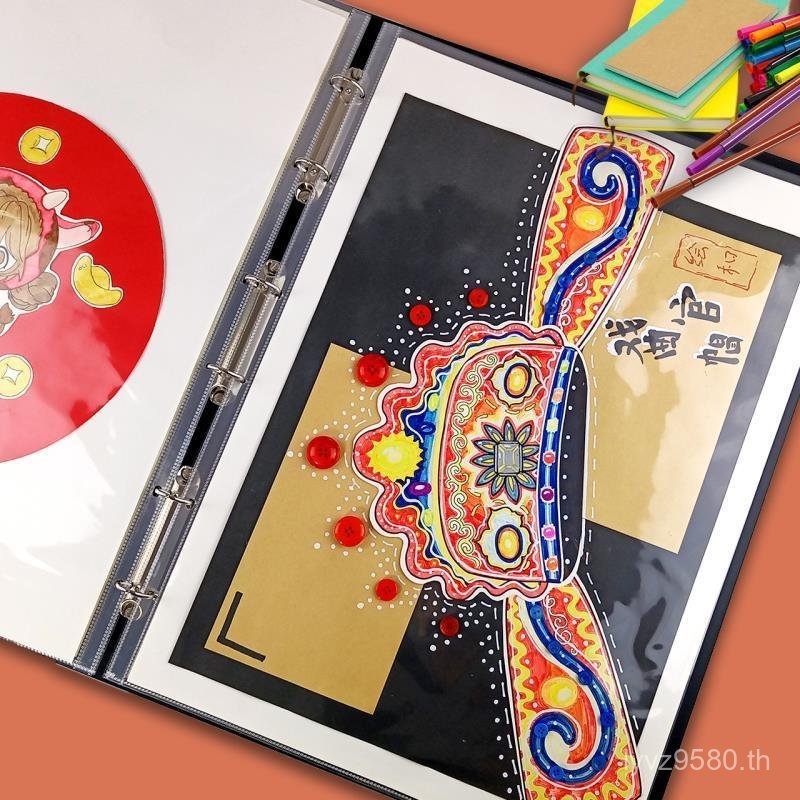 Storage Storage a2-Book กระเป๋าสตางค์กระเป๋า Art Drawing 8k อัลบั้มภาพเด็ก Work Collection หลวม-Leaf