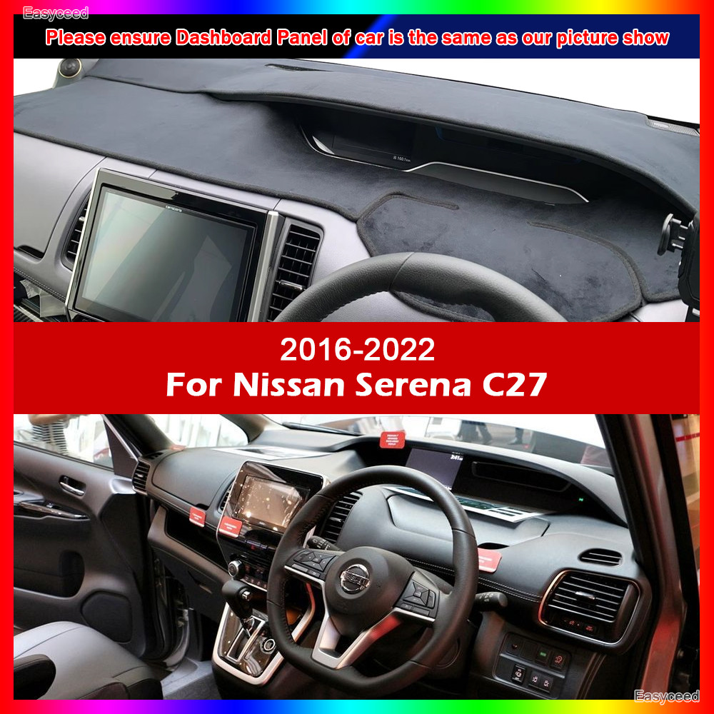 สําหรับNissan Serena C27 2016 2017-2022 รถDashboard Mat Flannel Sunshadeป้องกันพรมDash Mat