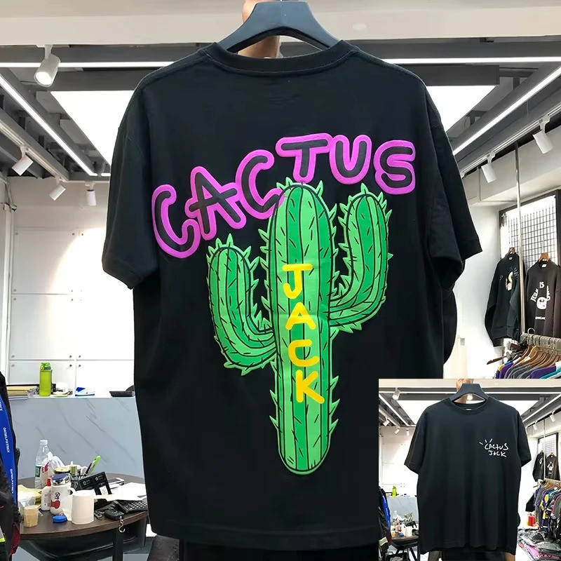 man clothes New luxury Cactus Jack Hip Hop Tshirts Men's Hip Hop Cotton T-Shirt Streetwear Breathabl