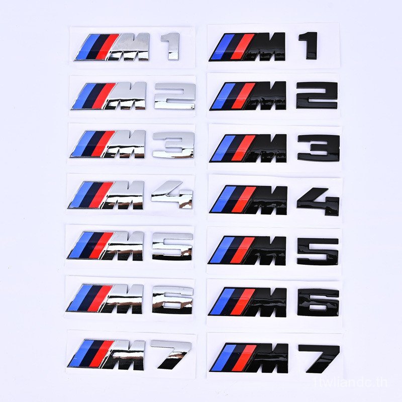 เหมาะสําหรับ BMW M ป้าย M1 M2 M3 M4 M5 M6 ป้ายรถด้านหลังป้ายสติกเกอร์ป้ายคําโลโก้สีดํา FP4O