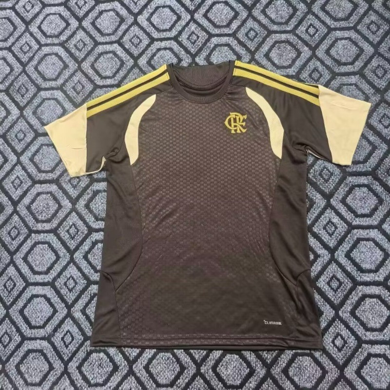 ชุดฝึกซ้อมสีดำ Mengo สำหรับเสื้อฟุตบอล ไซส์ S-XXL แห้งเร็ว AA