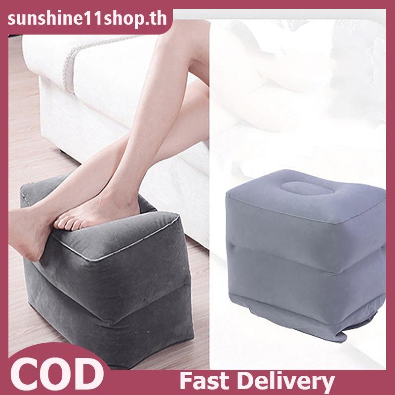SUNSHOP PVC Kids Flight Sleeping Footrest Resting On Airplane Bus Inflatable Travel Foot Rest Foot Pad TH