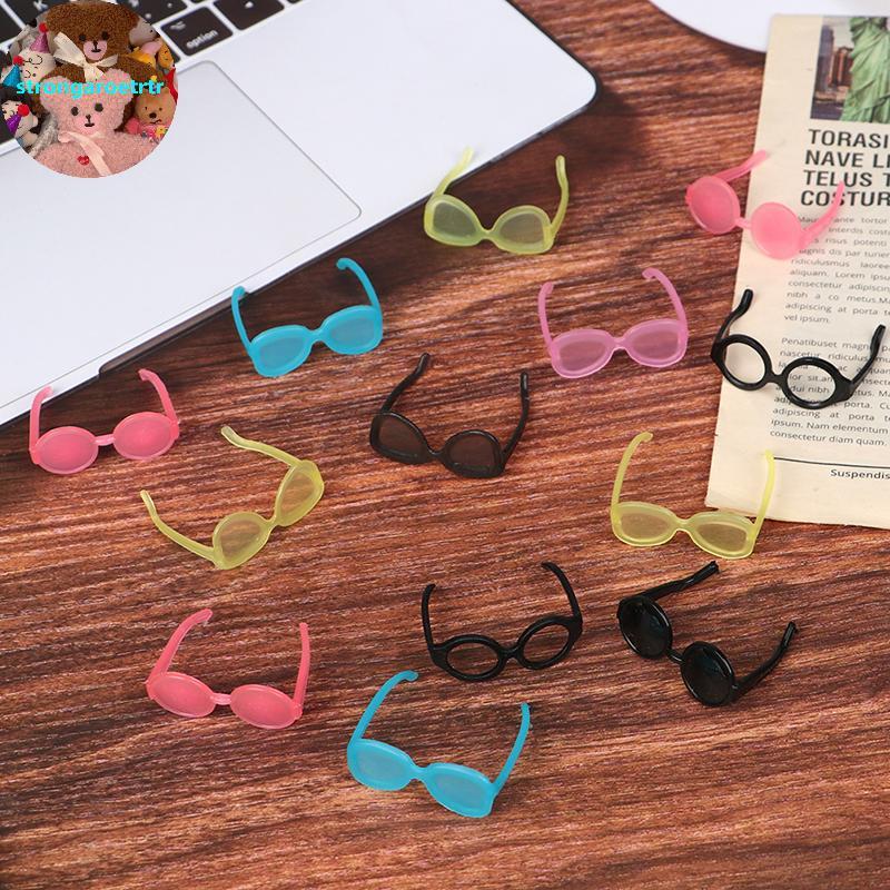 Strongaroetrtr 20pcs ตุ๊กตาแว่นตากันแดดแฟชั่น Multicolor อุปกรณ์เสริมสําหรับ 1/6 17/30 ซม.ตุ๊กตา GiftToys TH