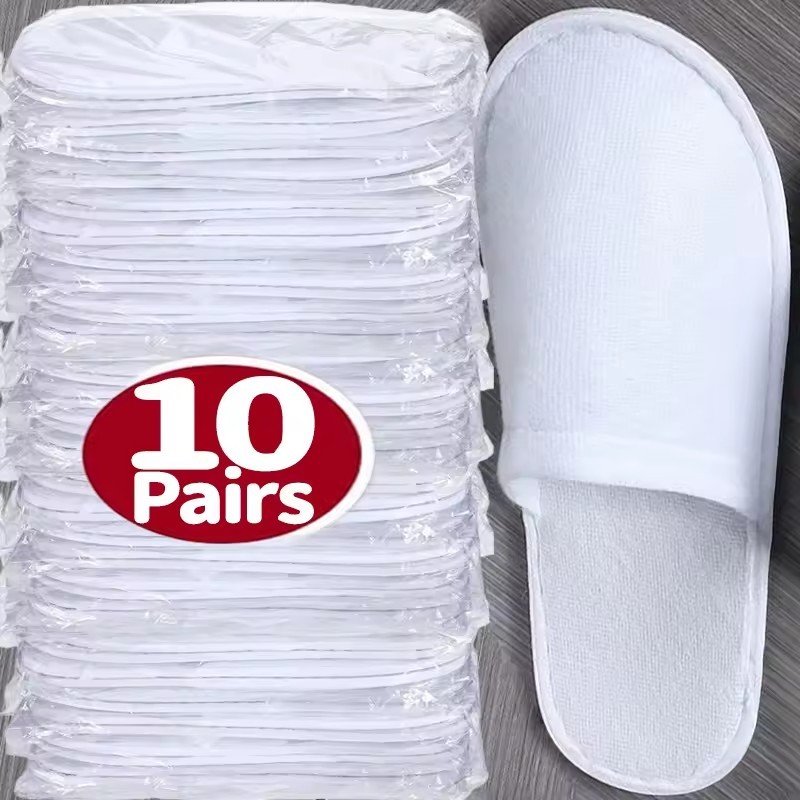 Travel Home Hotel Spa รองเท้าแตะแบบใช้แล้วทิ้ง-4/10 คู่ 36-41 Universal ขนาดน้ําหนักเบาสบาย Plush An