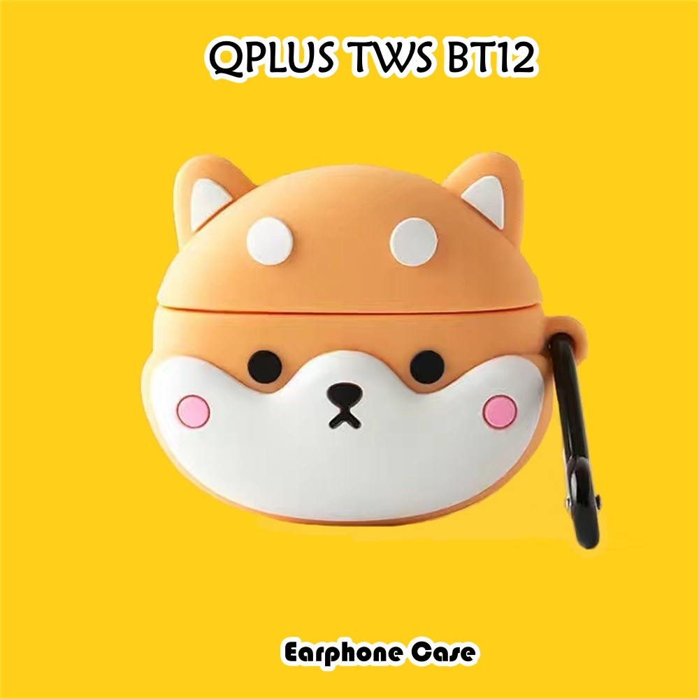 Case HomeFor QPLUS TWS BT12 Case Casing Soft Silicone Headphone Case Cool Tide Cartoon