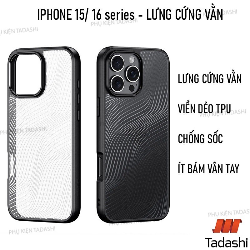 HARD ANTI-Smudge Case สําหรับ IPhone 16/ 16 Plus/ 16 Pro/ 16 Pro Max, IP 15/ 15 Pro/ 15 Pro Max พร้อ