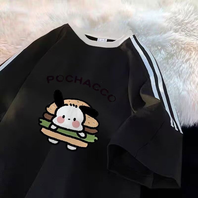 COD 2026 เด็กรอบคอหลวมพิมพ์ตัวอักษรบางเสื้อยืดฤดูร้อนเสื้อฐาน All-Match Casual Top เสื้อยืด COD MBE5