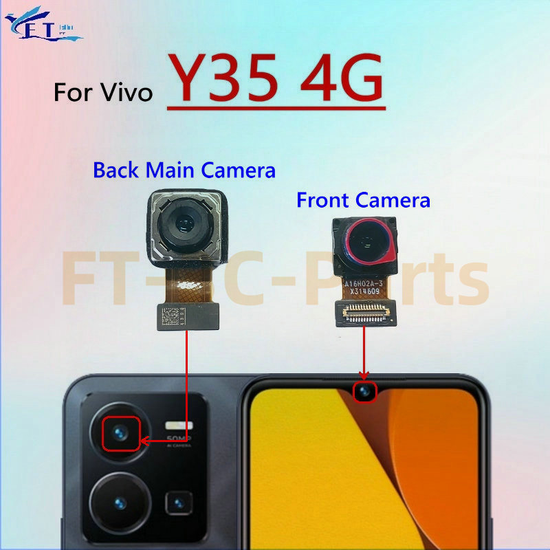 สําหรับ ViVO Y35 4G กล้อง Flex Cable ด้านหน้าด้านหลังดูโมดูลกล้องขนาดใหญ่อะไหล่ทดแทน