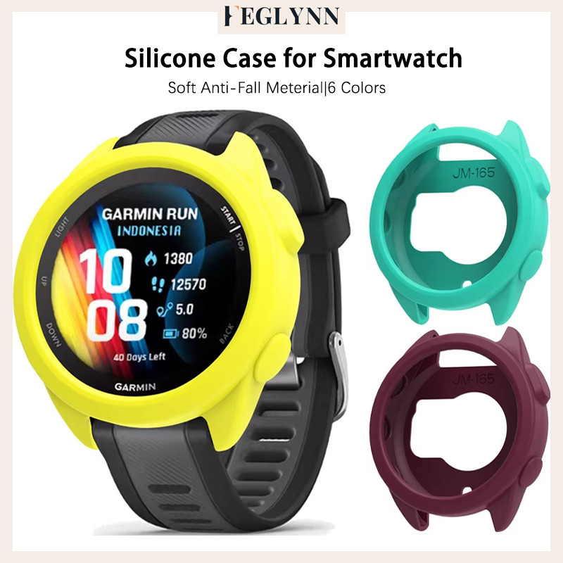 ฝาครอบยางซิลิโคน for Garmin Forerunner 165 /165 Music นาฬิกากรณีป้องกันหน้าจอ ซิลิโคนอ่อน สมาร์ทว็อช เชลล์กรณีป้องกัน