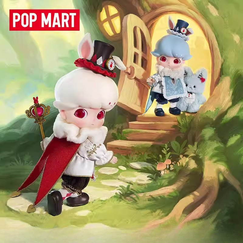 POPMART DIMOO Fairy Tale Wonderland 1/8 Action Figure Mystery Box ของเล่นของขวัญ