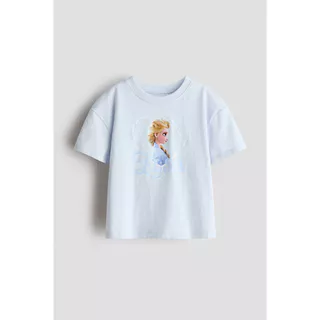 H&M(เอชแอนด์เอ็ม) เสื้อยืดผ้าฝ้ายพิมพ์ลาย Girls Print-motif cotton T-shirt 1326349_2