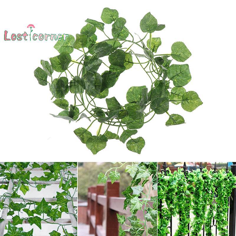[Lostcorner] 2.0m Artficial Vine พืชสีเขียว Leaf Decor หวาย Liana ผนังใบ [ใหม่]