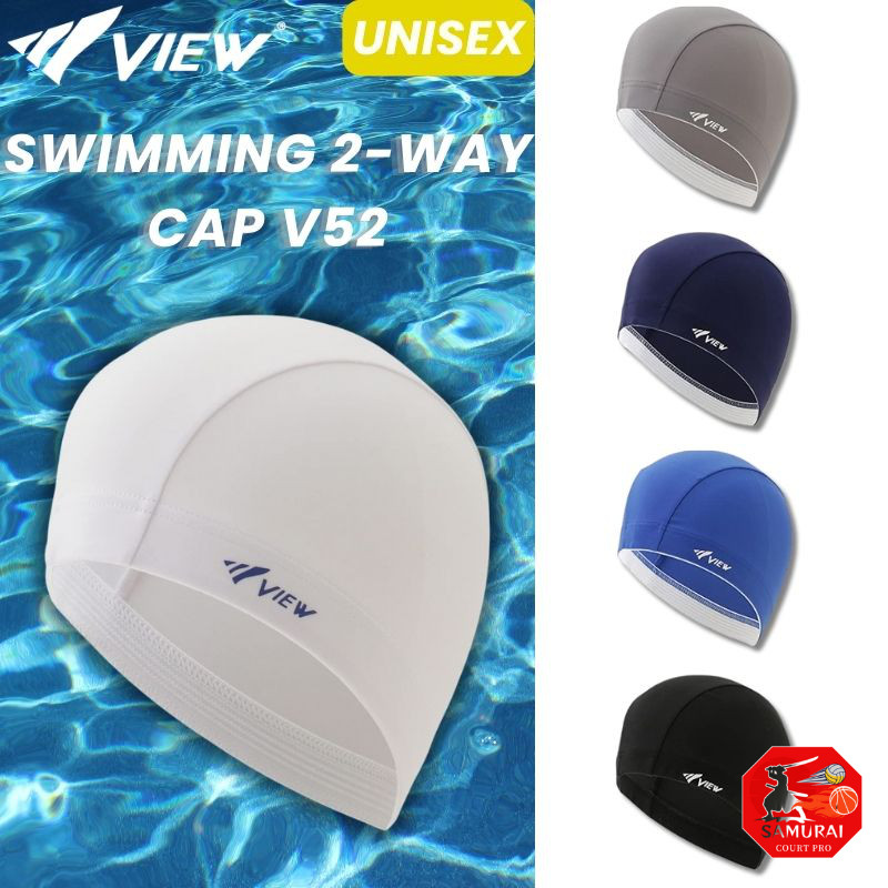 VIEW Swimming Cap, Two-Way Swim Cap Adult