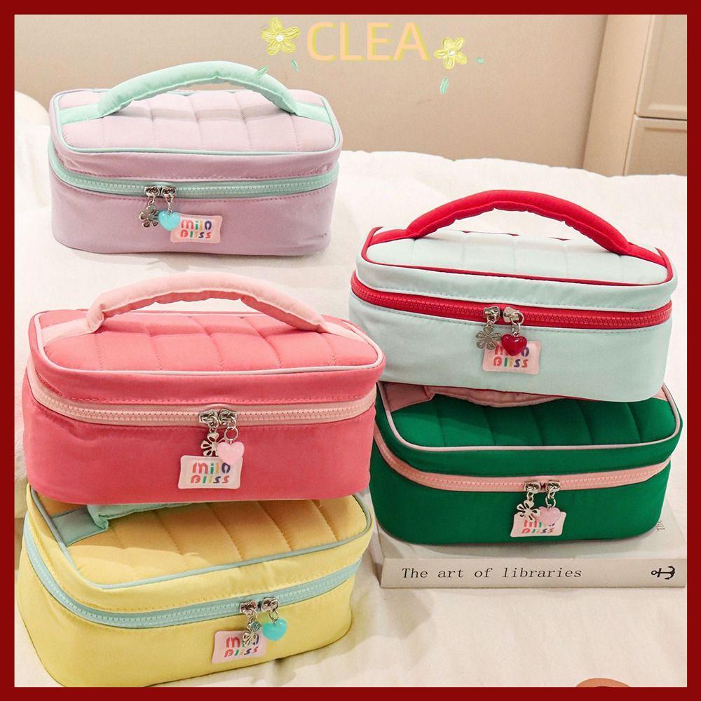 in stockCALA Travel Cosmetic Handbag, Girl Series Storage Handbag ความจุขนาดใหญ่|กระเป๋าเครื่องสําอางดินสอพกพาสีตัดกันสดขนาดเล็ก