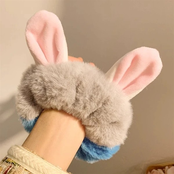 SUPER CUTE RABBIT EARS HAIR TIE WITH FOX EARS HOT TREND HAIR ACCESSORIES สไตล์เกาหลี