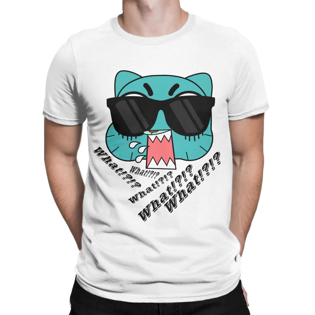 ผู้ชาย Gumballs What T เสื้อผ้าฝ้าย Vintage แขนสั้นรอบคอ Tee เสื้อใหม่มาถึงเสื้อยืด