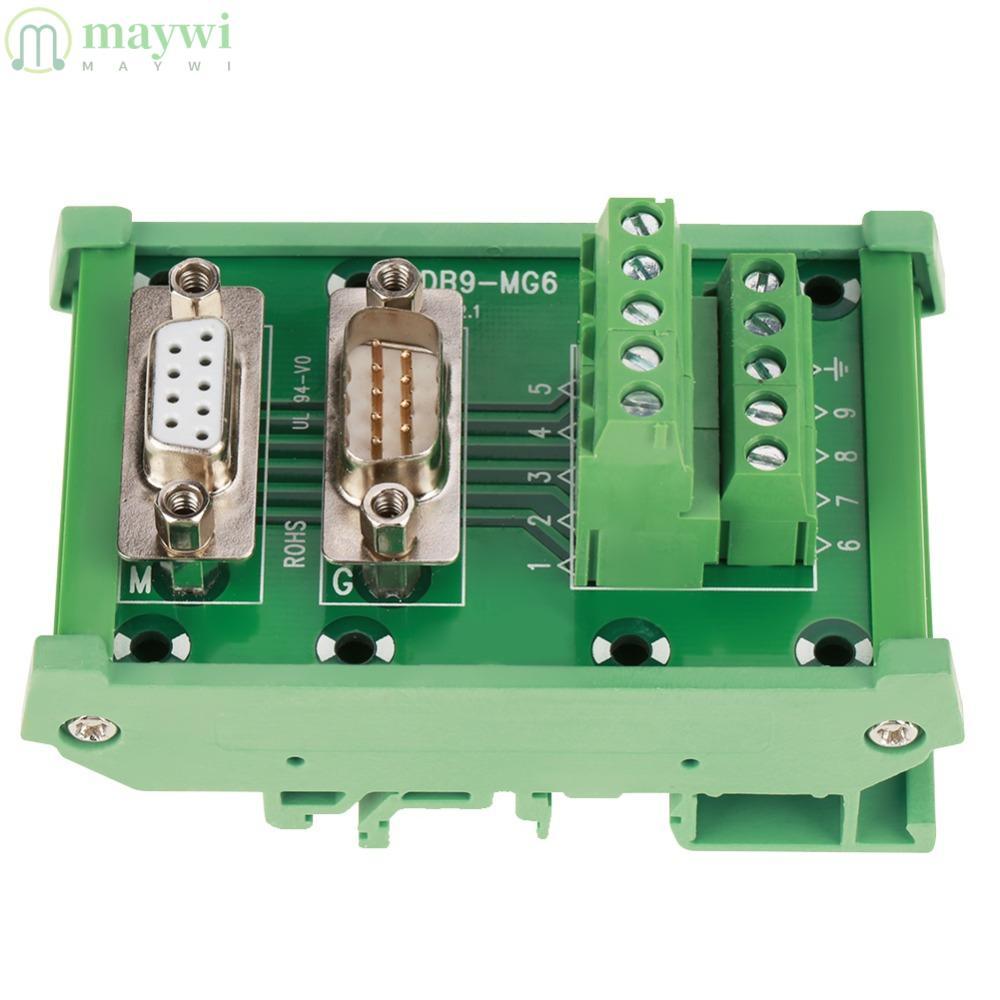MAYWI DB9 DIN Rail Module, DB9-MG6 DIN Rail Mount DB9 Breakout Board, การเชื่อมต่อที่เชื่อถือได้ชาย 