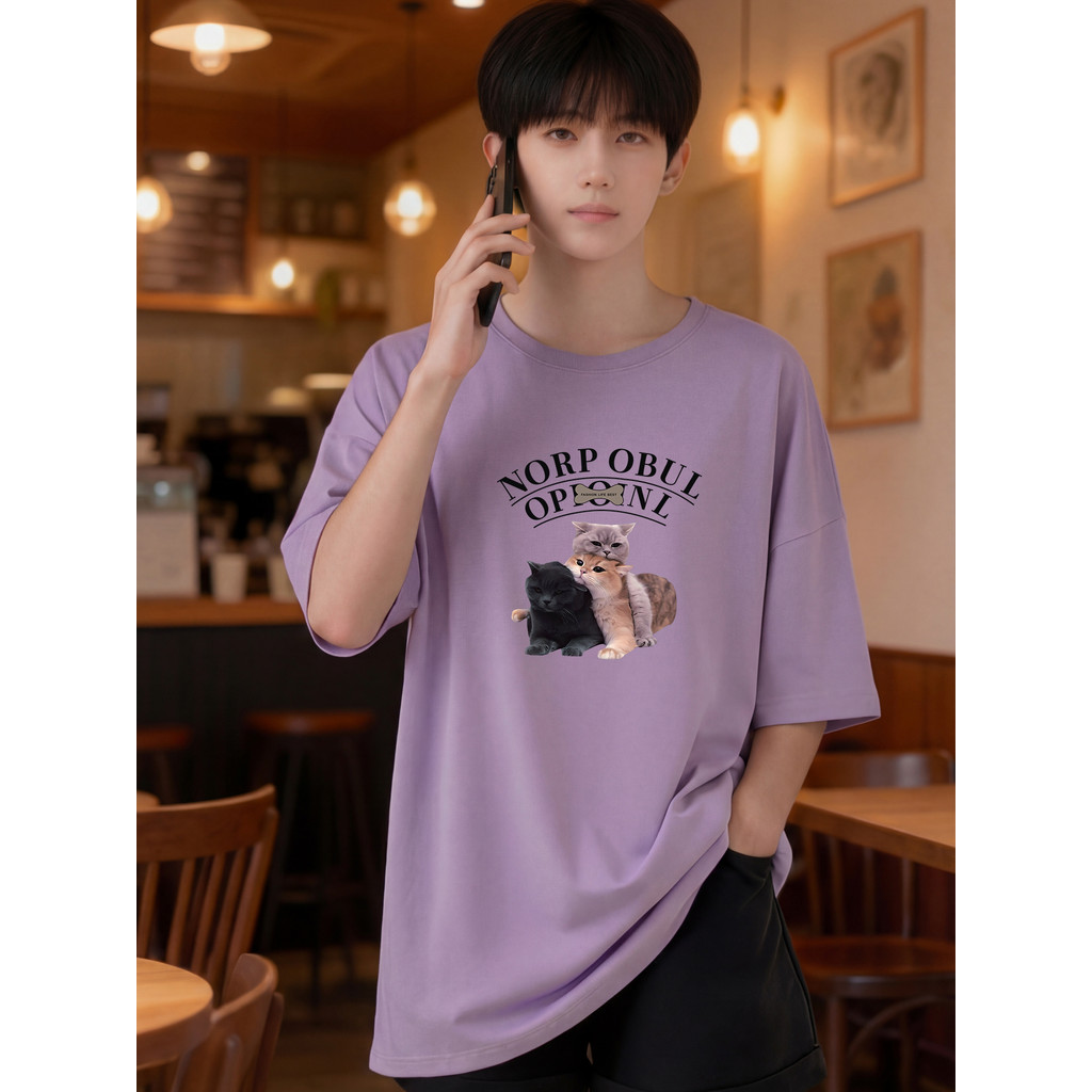 2Y754 [AIYOU] Tshirt Men Lelaki Baju T เสื้อ Seluar PLUS ขนาด Crop Top สไตล์เกาหลี Lelaki ผู้ชาย PLU