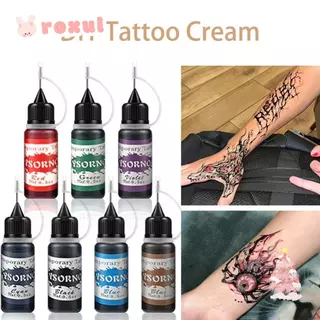 ROXUL กึ่งถาวรปลอมหมึกทั่วไป, 10ml DIY หมึกสักชั่วคราว,อุปกรณ์แต่งหน้า Body Art Gloss Tint สีสีมือวาดครีมสัก