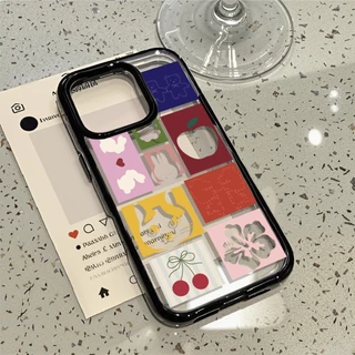 เคสโทรศัพท์ สำหรับ iPhone 13 11 15 16 Pro Max Case iPhone 11 12 17 Pro Max 14 15 Pro Max อะคริลิค 2 in 1 การ์ตูน น่ารัก