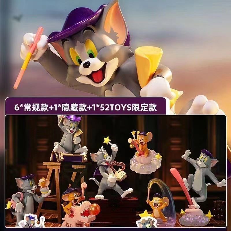 พร้อมส่ง ของแท้ Cat และ JERRY Fantasy Magic Series Mystery Box Figure TOM และ JERRY อินเทรนด์เล่นของ