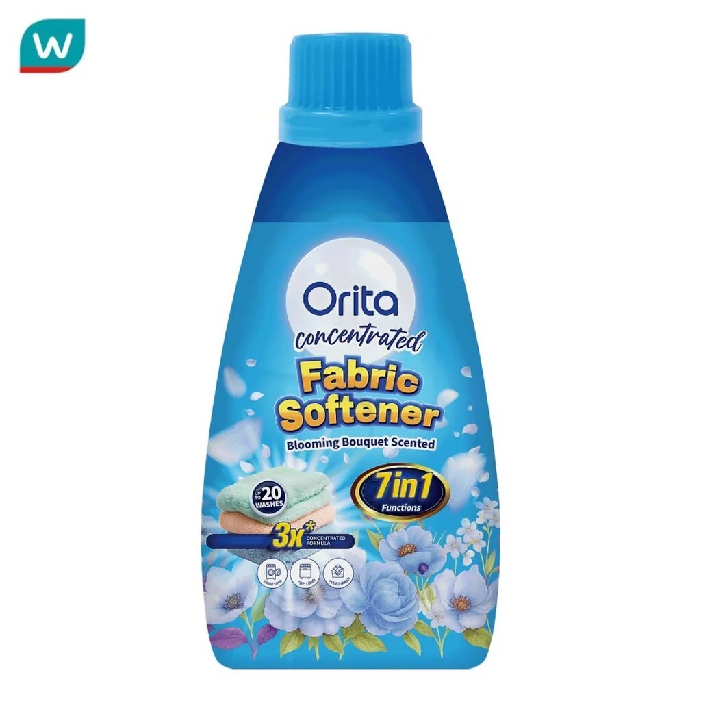 Orita โอริต้า ผลิตภัณฑ์ปรับผ้านุ่ม กลิ่นบลูมมิ่ง สูตรเข้มข้น 3เท่า 550มล.