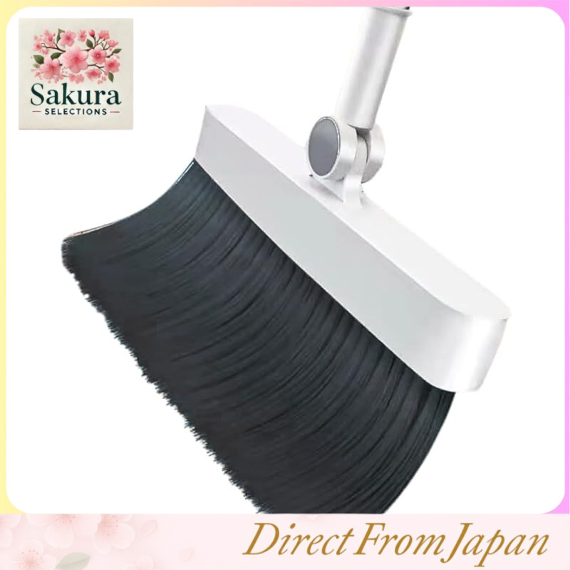 Adelphos Ultra-Fine Soft Broom, Indoor-Outdoor, Adjustable Handle 93cm-124cm, White